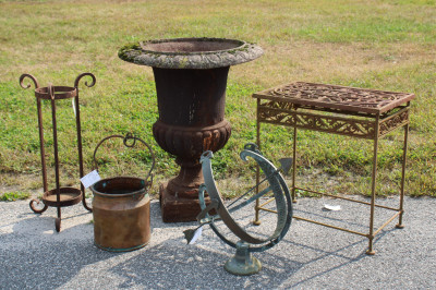 Image for Lot Neo-Classical Style Metal & Resin Garden Items