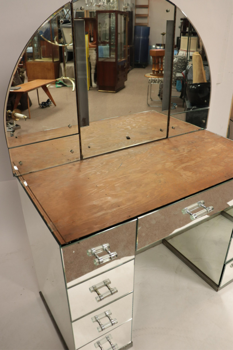 Image 3 of lot 1970's Mirrored Vanity Chest