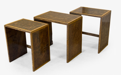 Image for Lot Three Art Deco Nesting Tables