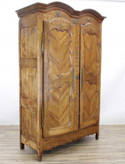 Image for Lot French Provincial Cherry Armoire