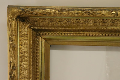 Image 2 of lot 19th C. Ornate Giltwood Carved Frame