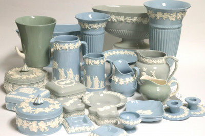 Image for Lot Green or Blue Ground Wedgwood