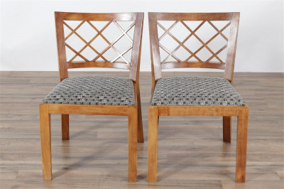 Image 5 of lot 4 French Mid Century Modern Fruitwood Side Chairs