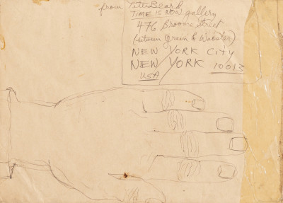 Peter Beard - Mail Art with Hand