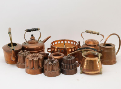 Image for Lot Victorian Copper Molds Cookware tools