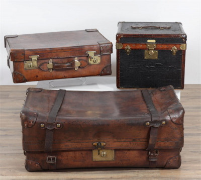 Vintage Leather Trunks, Cases