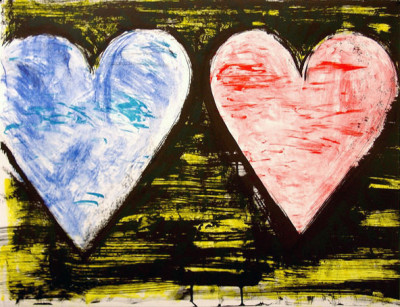 Jim Dine - Two Hearts at Sunset