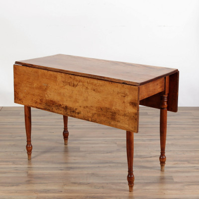 Image for Lot American Faded Mahogany Drop-Leaf Table, 19th C.