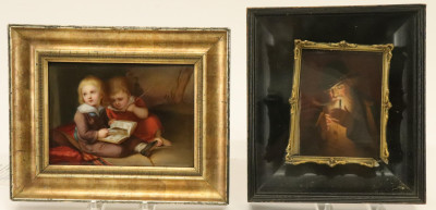 Image for Lot 2 Continental Paintings on Porcelain
