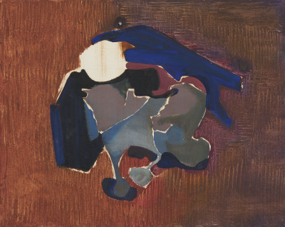 Image for Lot Benoît Gilsoul - Untitled (Blue on brown)