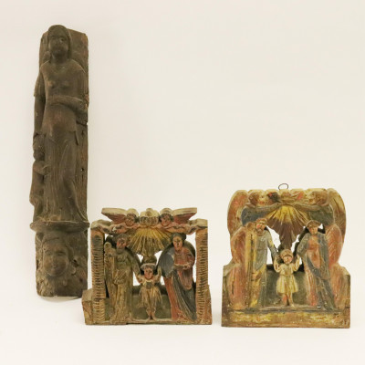 Image for Lot Pair Spanish Colonial Bookends & Group, 17/18 C.