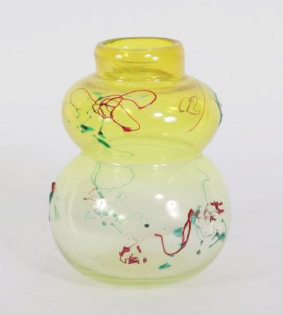 Image for Lot Alfredo Barbini - Yellow Glass Vase, 1980