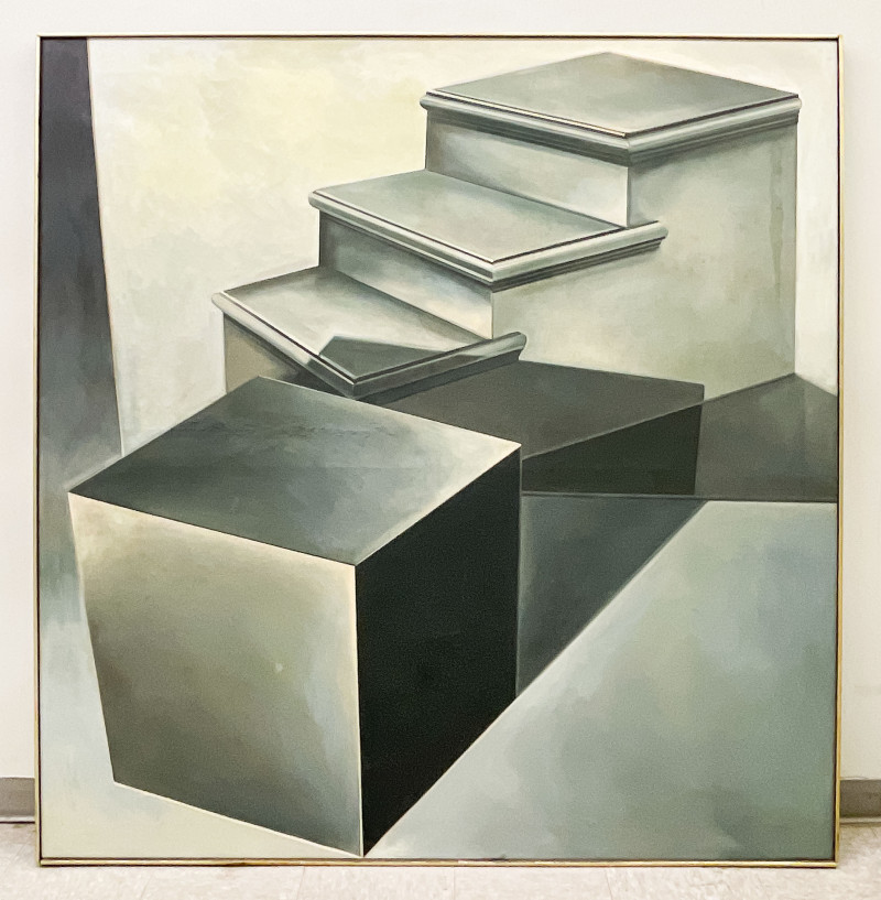 Lowell Nesbitt - Cube with Stairs