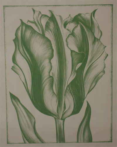 Image for Lot Lowell Nesbitt - Tulip (Lt. Green) c 1971 Print