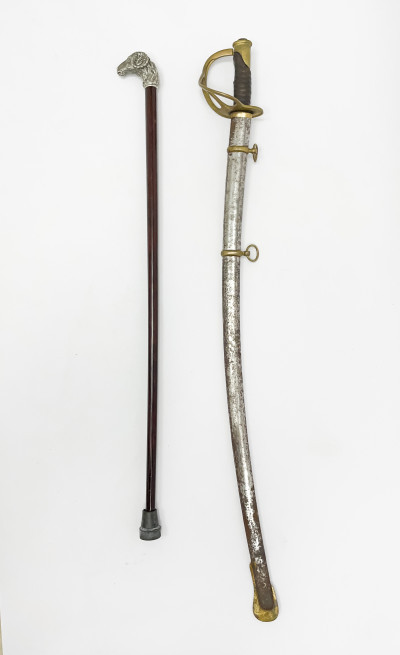 Title Confederate Cavalry Sword and a Walking Stick / Artist