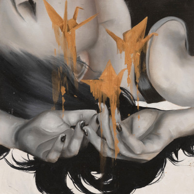 Megan Buccere - Untitled (Golden cranes)