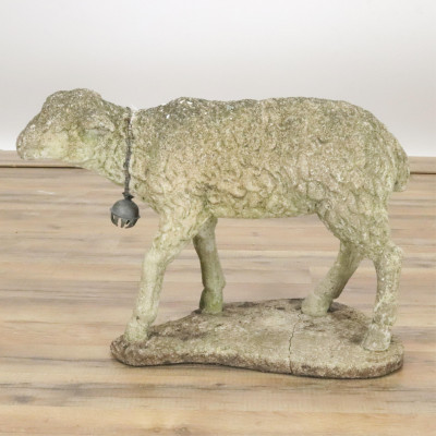 Image for Lot Cast Cement Lamb with bell