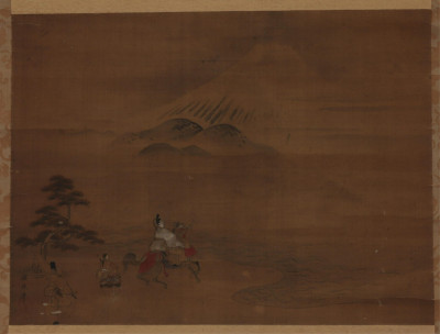 Image for Lot Japanese Scroll Painting likely 19th C