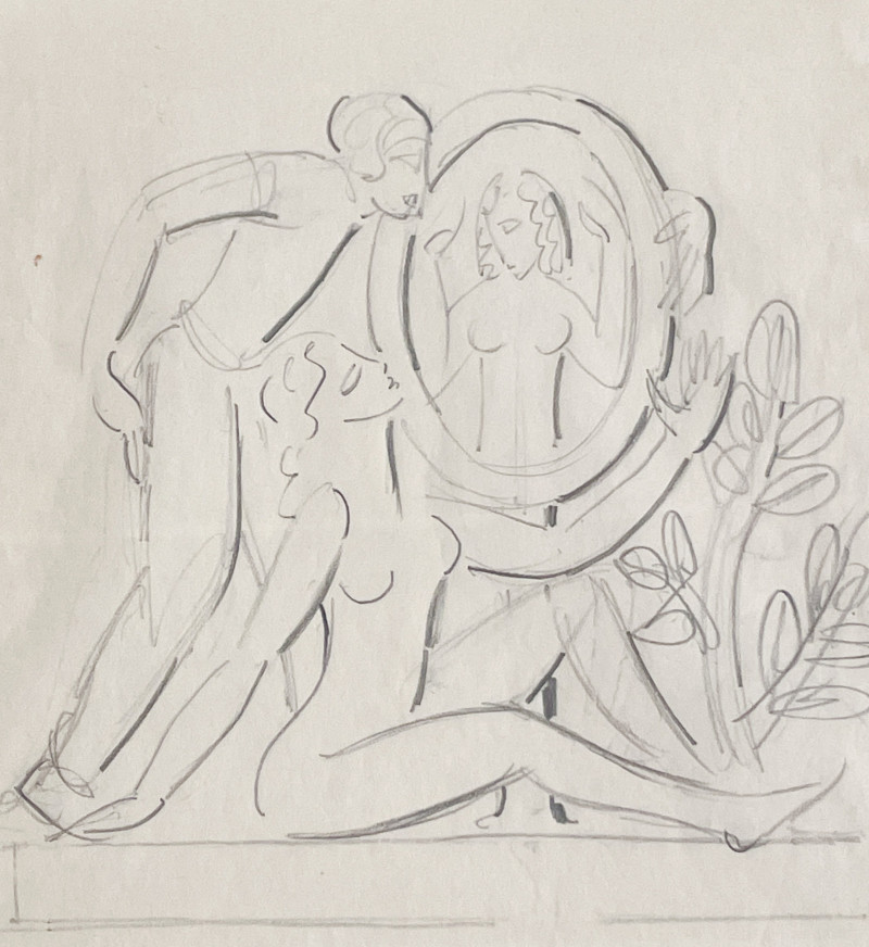Eric Gill - Study for Artist and Model
