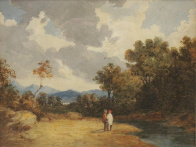 Image for Lot 19th C British Watercolor Landscape