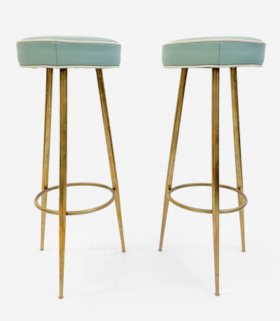 Image for Lot Two barstools in the style of Gio Ponti