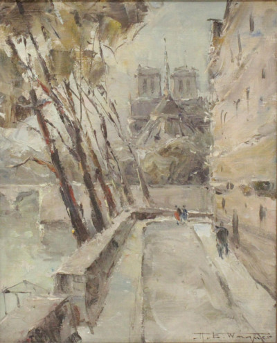 Image for Lot Henri de Waroquier  Quai d'Orleans Street Scene