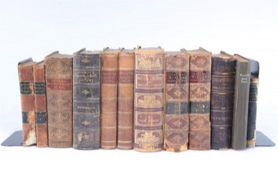Image for Lot 19th C. Leather Book Lot