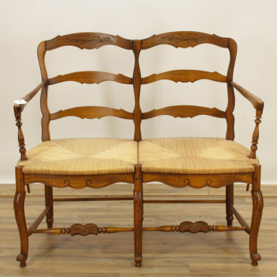 Image for Lot French Provincial Beechwood Settee