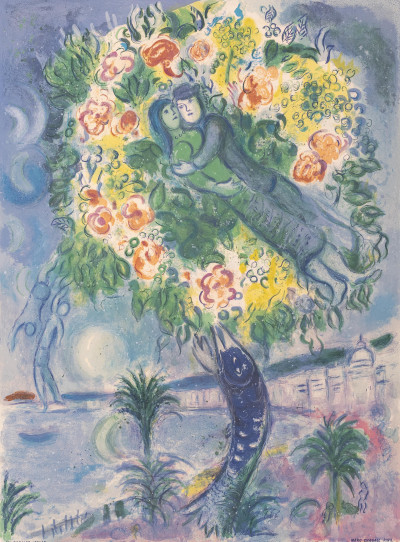 Image for Lot Marc Chagall - Couple et Poisson, from Nice and the Côte d&apos;Azur