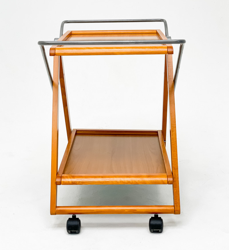 Modern Mixed Wood Bar Cart