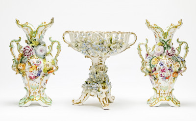 Image for Lot Assembled English and Continental Porcelain Garniture, 3 Pcs.