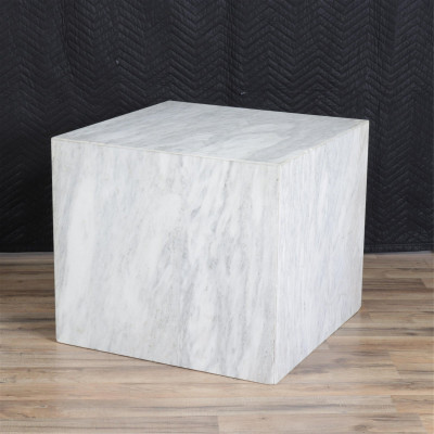 Image 2 of lot 2 Marble Square Tables/ Pedestals