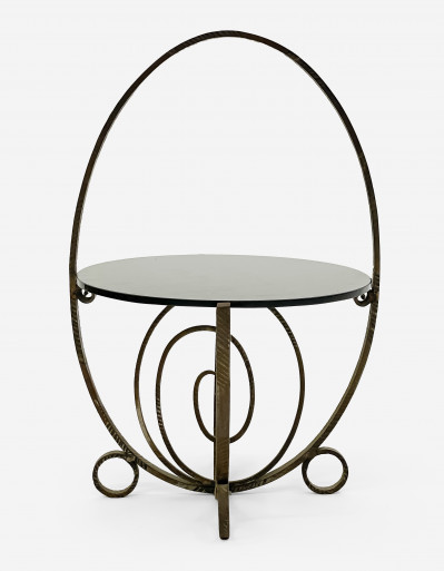 Title Art Deco Small wrought Iron Table / Artist