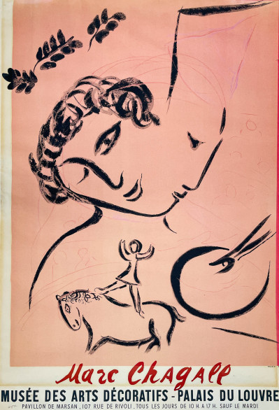 Marc Chagall - The Painter in Pink/ Musee des Arts Decoratifs - Palais du Louvre
