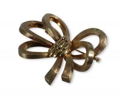 Image 2 of lot 14K Yellow Gold Bow Form Brooch