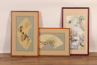 Image for Lot Two Chinese Paintings on Silk
