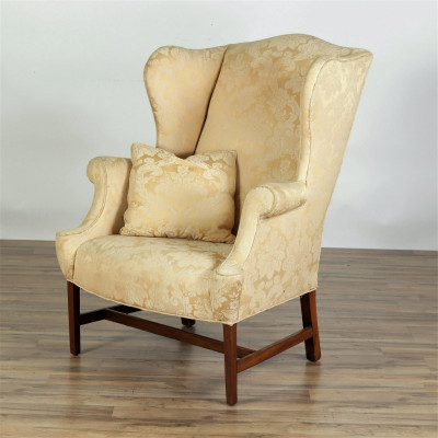 English/American Upholstered Wing Chair