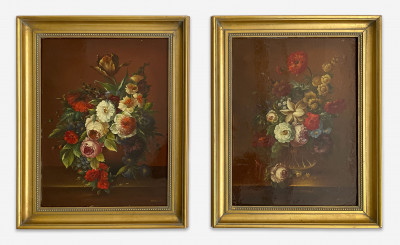 Image for Lot Gyula Kadas - Pair of Two Bouquets