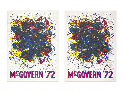 Title Sam Francis  - Signed George McGovern 1972 Presidential Campaign Posters, Pair / Artist