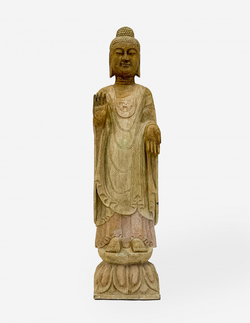 Chinese Stone Figure of Standing Buddha