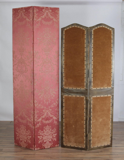 Image for Lot 2 Upholstered 2-Panel Screens