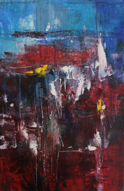Image for Lot Christian Nesvadba - Abstract in Red & Blue