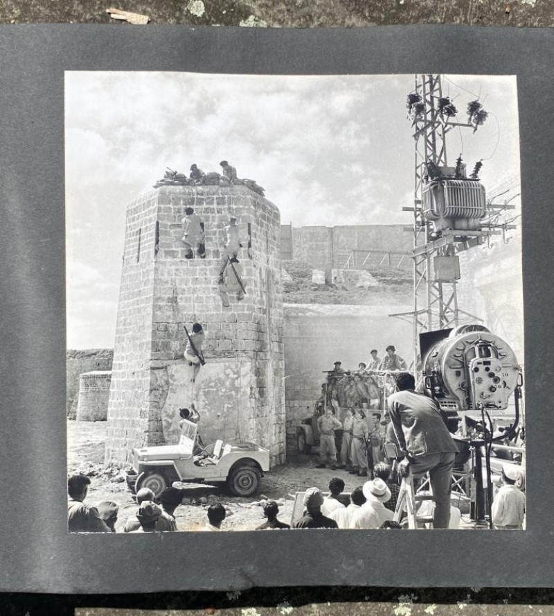 Image 4 of lot 1960 photo album: filming Exodus in Israel