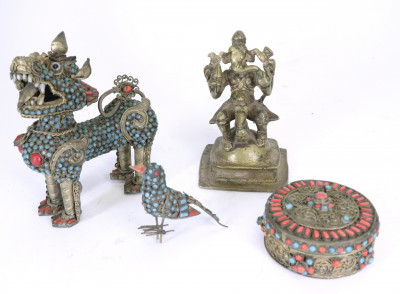 Image for Lot Tibetan Brass Objects and Ganesh