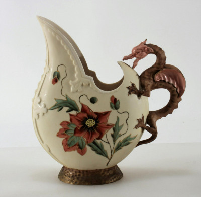 Image for Lot Robert Hanke Austria Porcelain Dragon Ewer