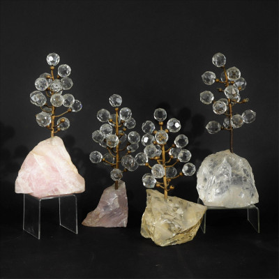 Image for Lot Rock Crystal 'Tree' Sculptures