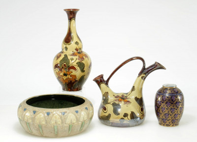 Image for Lot Ernst Wahliss - Pottery Vases & Bowls