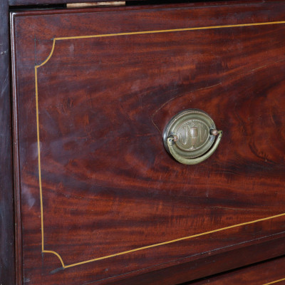 Image 5 of lot 19th C. Federal Mahogany Chest of Drawers