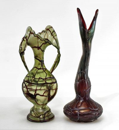 Image for Lot Attrib. Pallme-Konig 2 Art Glass Vases