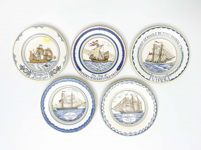 Title Set of 5 Poole Pottery Plates / Artist